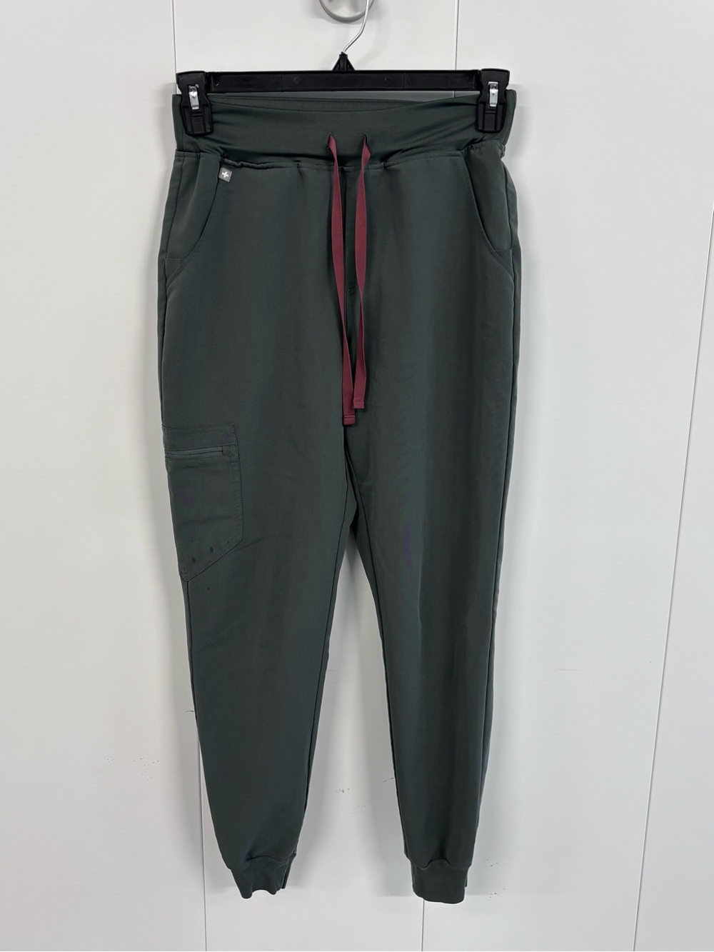 FIGS Zamora Jogger Scrub Pants Womens Small Green Technical Collection Cargo